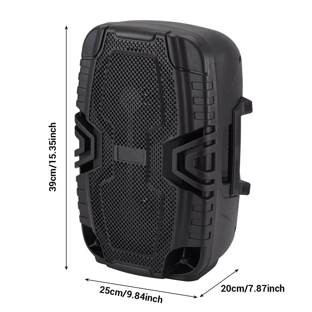 Portable Outdoor Bluetooth Speaker 6 Inch Double Horn Subwoofer Wireless Column Bass Sound with Mic