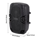 Portable Outdoor Bluetooth Speaker 6 Inch Double Horn Subwoofer Wireless Column Bass Sound with Mic