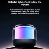360° Mini Compactly TWS Wireless Bluetooth-Compatible Speaker Soundbar Loudspeaker LED Lights for Outdoor Activity/Home/Travel