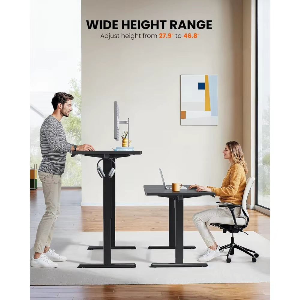 Ergear Adjustable Height Electric Desk, 55" x 28" Ergonomic Sit-Stand Home Office Computer Desk with 4 Memory Presets