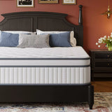 Mattress, 14 Inch Mattress in a Box, Innerspring Hybrid with Cooling Gel Memory Foam And, Customized