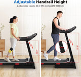 Auto Incline Treadmill with 400 Lbs Capacity - Foldable Running Machine for Home with APP, Voice Control and Speaker - 8.7 MPH