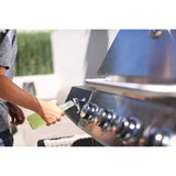 4-Burner Gas Grill, 44,000 BTU Stainless Steel Full Size Propane Grill with Cast Iron Grates, Outdoor Barbecu with Large Space