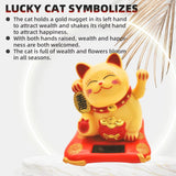 1Pc Mini Fortune Cat Figurine, Waving Hand Feng Shui Cat Decoration Home, Car Ornament, Holiday Gift, Home Decoration