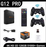 G12 PRO Retro Game Stick Box HDMI TV Game Console Dual System Open Source Arcade 3D Game Box for PSP/PS1 50000 Games