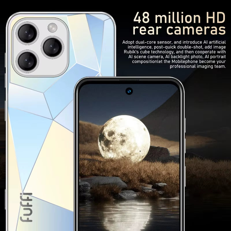 Global Vision I16 Pro Smartphone 5G Android 5300Mah 12GB RAM 512G ROM 6.56Inch 1080X2640Hd 24+48MP 4G Network Mobile Phone