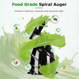 Cold Press Juicer Machine with 5.1 Wide Feed Chute for Whole Fruits and Vegetables Slow Masticating Easy to Clean High Juice Yi