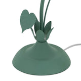 Green Floral Design Acrylic Desk Lamp Retro Bedroom Bedside Lamps Table Light Iron Art Desk Lamp LED Table Light Room Decor