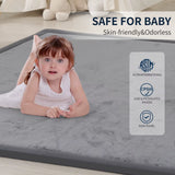 Huloosleep 1.3" Thick Large Tatami Carpet Baby Play Mat Non-Slip Soft Crawling Mat for Living Room Kids Yoga Mat Nursery Rug