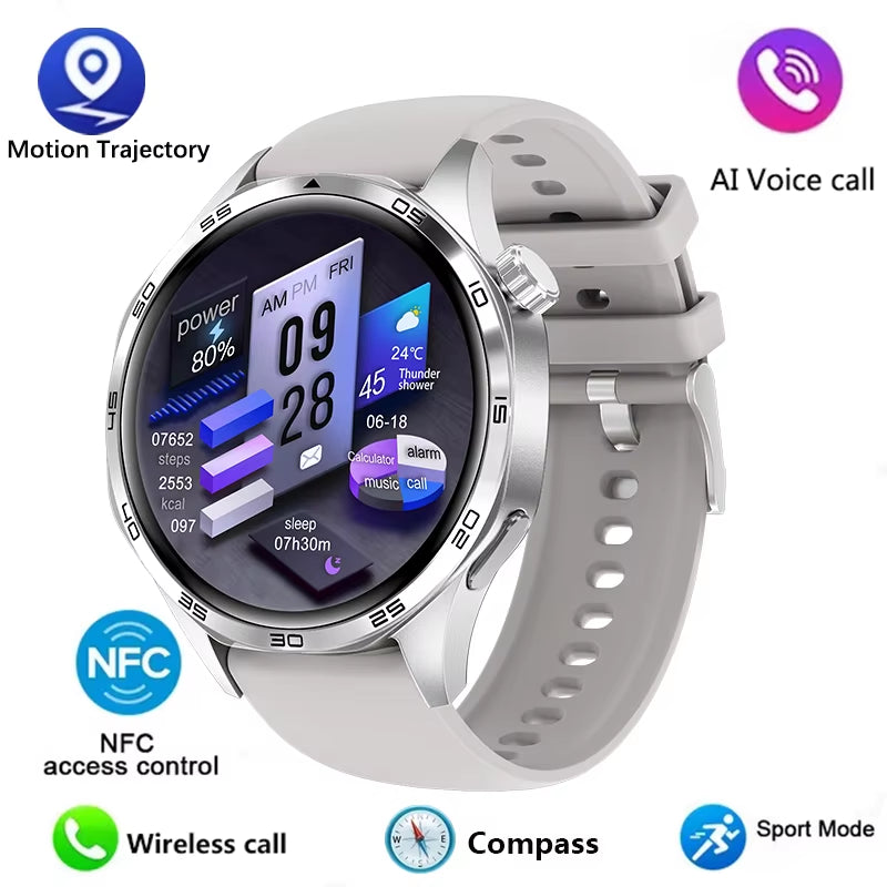 Watch GT5 PRO Smartwatch GPS Motion Trajectory HD Screen Bluetooth Call NFC Men Smart Watch Outdoor Sports Watches Men 2024 New