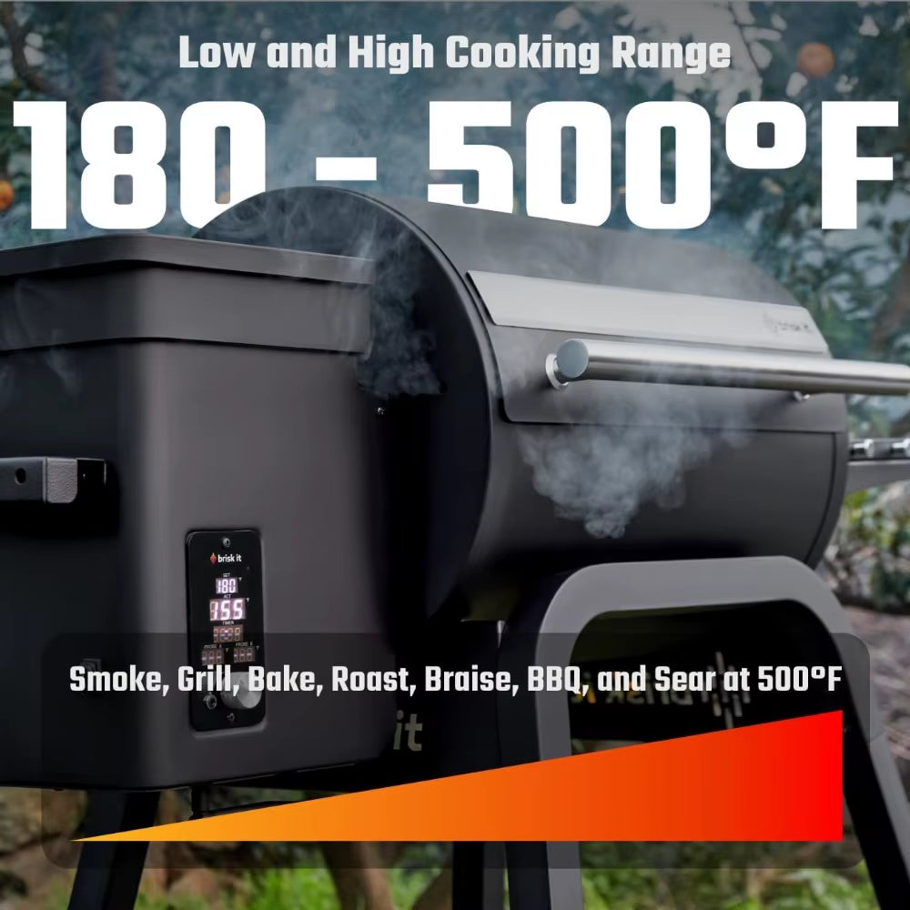 It Zelos-450 Electric Wood Pellet Smoker Grill – A.I. Smart BBQ Grill with Wifi, 7-In-1 Outdoor Grill & Smoker, PID Control
