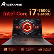 ACEKAMAS 15.6" Laptop Computer PC Windows 11  Core I7 6500U I3 6100U 16GB RAM Fingerprint Unlock Notebook Backlight Laptops