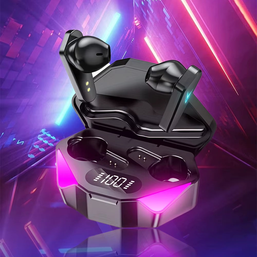 Wireless Bluetooth Headphones with LED Battery Display and Charger Case HIFI Sound Quality Music Game Sports Headphone