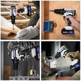21V Cordless Power Drill and Impact Screwdriver Set with 1500mAh Li-Ion Battery, 25+1 Torque Settings, 45N·m Torque Output