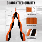 6-Ring Triceps Rope Connecting Handle - Heavy-Duty Training Rope, Adjustable Length Suitable for Push Ups and Sit Ups