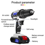 21V Cordless Power Drill and Impact Screwdriver Set with 1500mAh Li-Ion Battery, 25+1 Torque Settings, 45N·m Torque Output