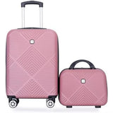 Luggage Sets 2 Piece Suitcase Set ABS Hardside Luggage with Spinner Wheels,Carry on Luggage with TSA Lock(14/20)