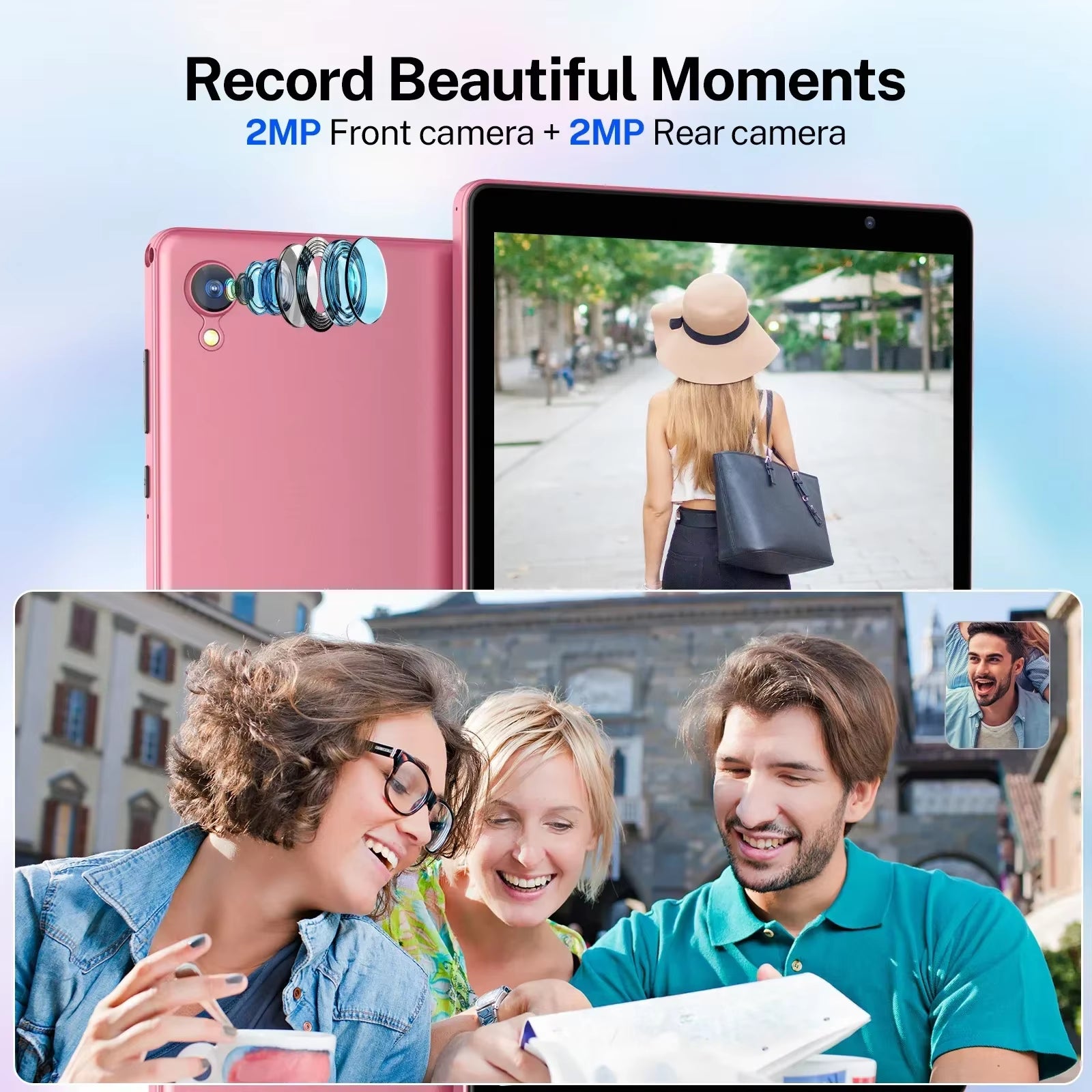 Android 14 Tablet - 10-Inch Display, Quad-Core Processor, 5G Wi-Fi, 4GB RAM, 32GB Storage, 1280x800 Resolution, 6000mAh Battery