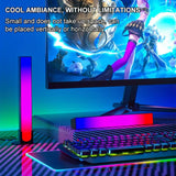 1 Pair RGB Rhythm Light 180° Smart Light Bars,Gaming LED Lights,16 Million DIY Color Adjustments,Remote Control,Usb Pickup Light Speakers