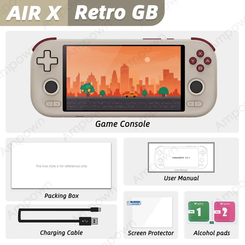 AIR X Handheld Game Console Qualcomm Snapdragon 662 5.5'' Touchscreen Android 14 Active Cooling Fan 15W Fast Charging RGB