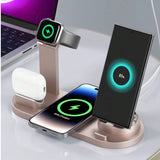 30W 6 in 1 Wireless Charger for  15 14 13 12 11 X Apple Watch Airpods Fast Charging Dock Station for Android Samsung