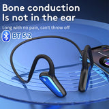Earphone Shared Music Headset Phone BT5.2 Bone Conduction Headphones Wireless Earphones with Microphone for Sport Fitness