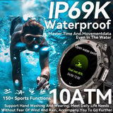 2025 New Military Bluetooth Call Smart Watch Built-In GPS Compass Barometric Altimeter 10ATM Waterproof Sports Smartwatches Men