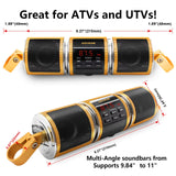 Motorcycle Speakers IP65 Waterproof Motorcycle Bluetooth Audio System - Handlebar-Mounted Speakers with USB/TF/AUX/FM