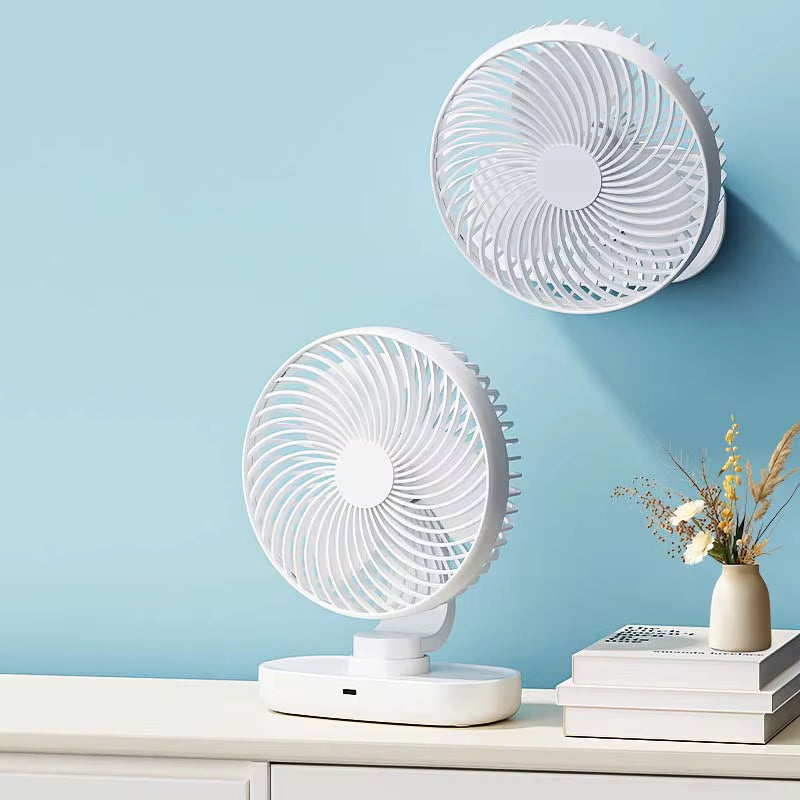 Desktop Fan Office Home Dormitory Mini Fan USB Charging Long Battery Life Shaking Head Fan Desktop Fan