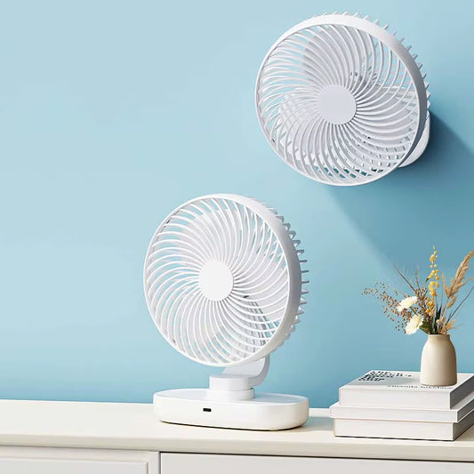 Desktop Fan Office Home Dormitory Mini Fan USB Charging Long Battery Life Shaking Head Fan Desktop Fan