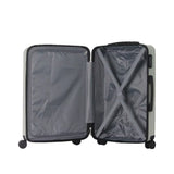 3Pc ABS Hardshell Lightweight Luggage Set Durable Spinner Wheel Suitcases 20 24 28 Inch White Complete Travel Set