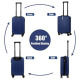 2-Piece Hardshell Luggage Set (20"+14") - Nesting Spinner W/ 360° Wheels & TSA Lock, Lightweight Expandable for Family Travel