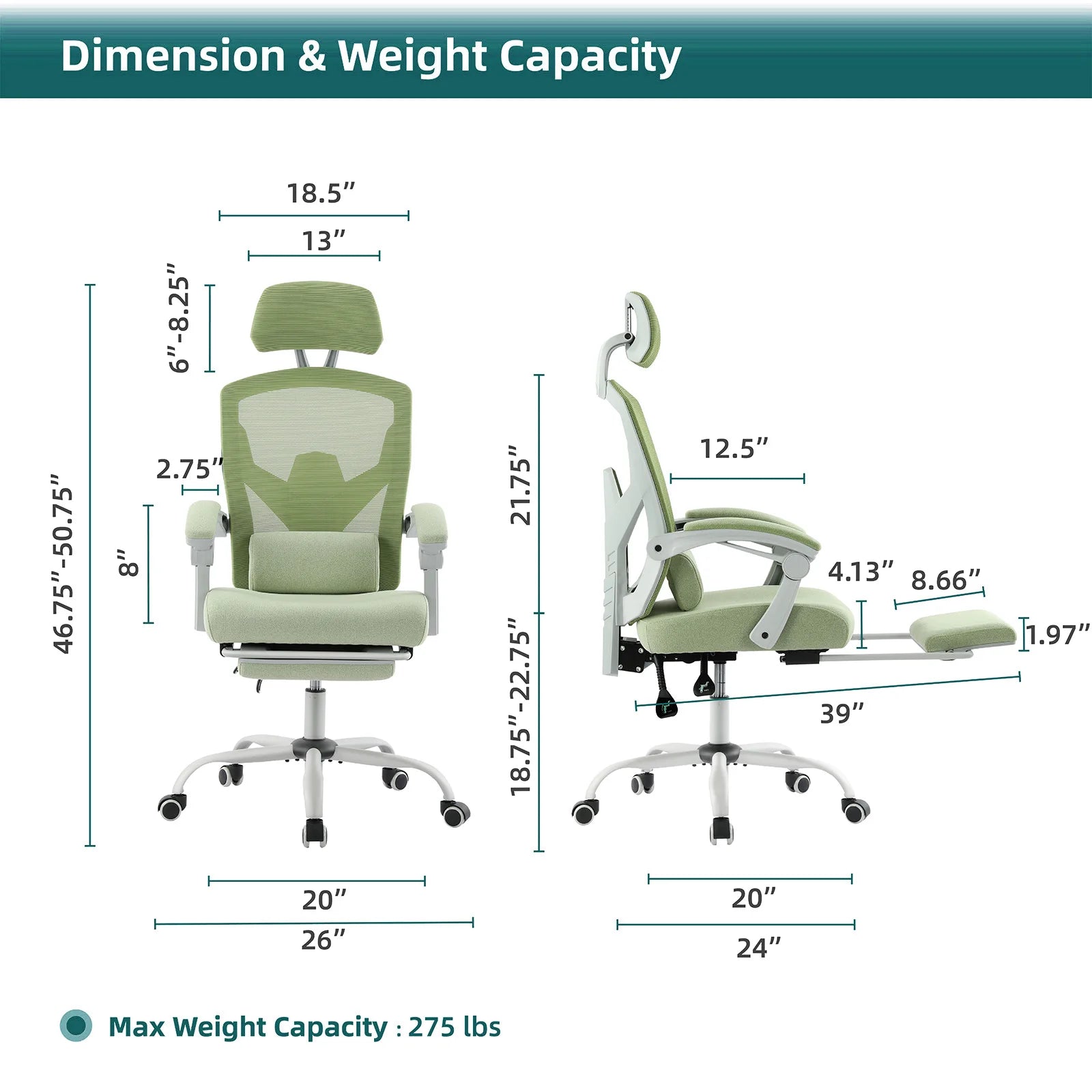 Ergonomic High-Back Mesh Rocking Gaming Chair with Lumbar Support and Swivel Function for Home Office