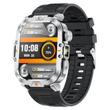 LIGE 2.01-Inch HD Screen Men Smart Watch with Flashlight Outdoor Sports Men Watch IP68 Waterproof Health Monitor Call Smartwatch