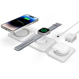 Magnetic Wireless Charger 3 in 1 Travel Charging Flexible Fast Charging Dock Station for Apple Devices for Iphone 16 15 14 13 12