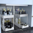 Under-Sink Storage Rack for Bathrooms, Metal Frame Support, Suitable for Bathrooms, Countertops, under Sinks, and Cabinets.