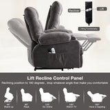 Power Lift Recliner Chair for Elderly with Vibration Massage and Lumbar Heating Electric Recliner Sofa with Cup Holde，Customized