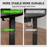 Ergonomic Electric Height Adjustable Standing Desk with 5 Drawers, 63 x 30 Inches, Customizable Office Furniture