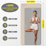 Foldable Yoga Mat Extra Thick & Large (74" X 31.5" X 0.32"), Double-Sided Non Slip & Lightweight Fitness Mat
