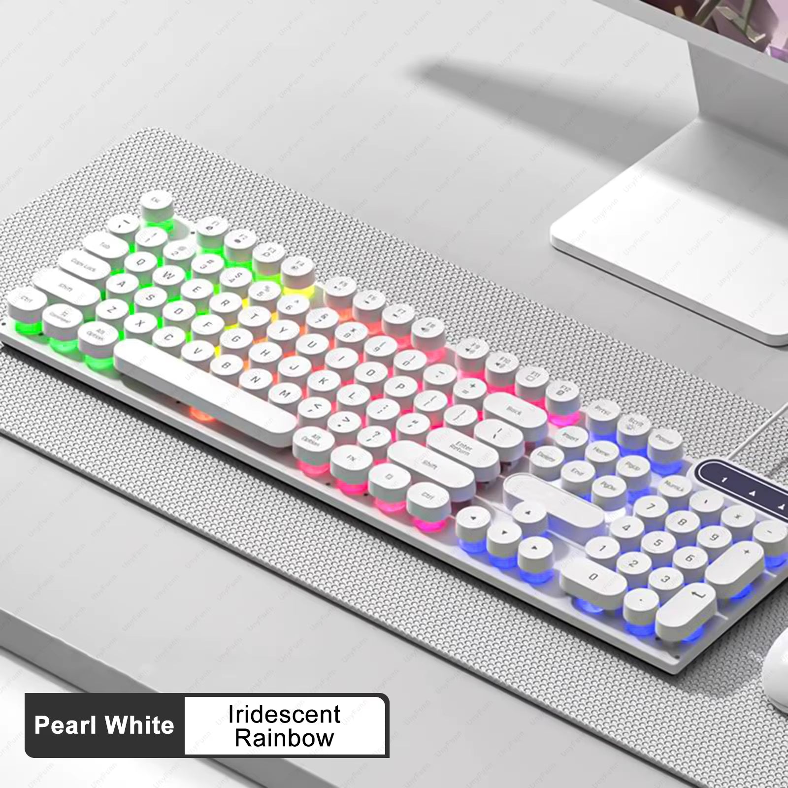 Wired Gaming Keyboard 104 Keys Color Matching Backlit Keycap Peripherals Gaming Keyboard for E-Sports Office Computer Laptop PC