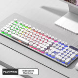 Wired Gaming Keyboard 104 Keys Color Matching Backlit Keycap Peripherals Gaming Keyboard for E-Sports Office Computer Laptop PC