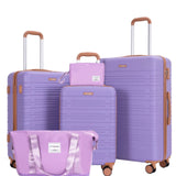 Luggage Sets 5 Pieces,Hardshell Suitcase Set with Double Spinner Wheel,Travel Case with TSA Lock and Weekend Duffle Bag