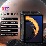 RT9 10.1" HD Rugged Tablet with 11,000mAh Battery, 24GB RAM, 256GB Storage, Android 14.0