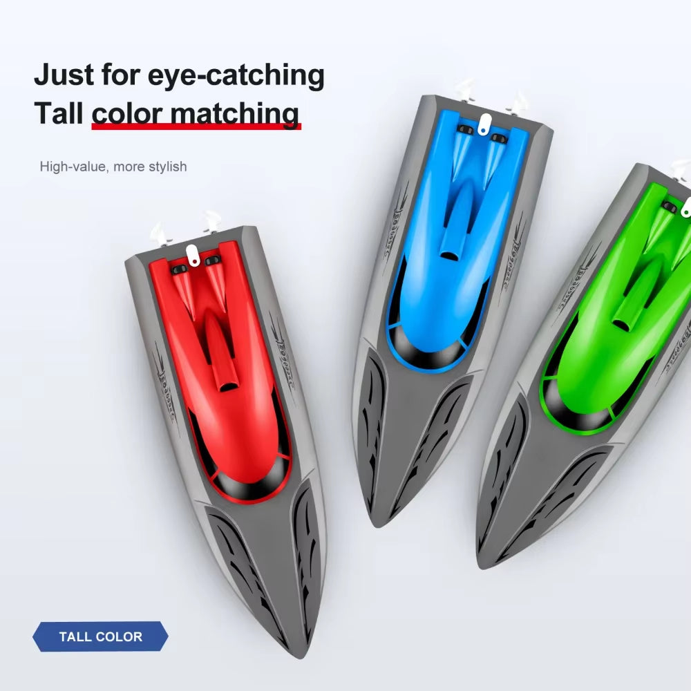 20KM/H Rc Speedboat Remote Control Boat Radio Control Boats 2.4G Double Motor High-Speed Race Boat Water Competitive Toys Kids