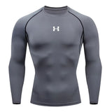 Men Running Compression T-Shirt Long Sleeves Sport Tees Gym Fitness Sweatshirt Male Jogging Tracksuit Homme Athletic Shirt Tops