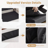 121" Cloud Couch, Comfy Modular Sectional Sofa Set for Living Room,Modern Linen 3-Seat Convertible Loveseat Sofa with 1 Ottoman