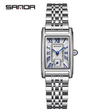 1116 New Fashion 2024 Elegant Design Rectangle Dial Water Resistant Quartz Movement Business Women Analog Wrist Watch