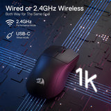 M916 Wireless Gamer Mouse, 49G Ultra-Light 8K DPI 2.4G Wireless Gaming Mouse W/Ergonomic Natural Grip Build