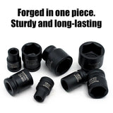 22-Piece 1/2-Inch Impact Socket Wrench Set with Quick Release Ratchet, 6-Point Metric Sizes (10-32mm) for Repairing Applications