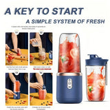 450Ml Portable Juicer Blender 45W Smoothie Maker with Juice Cup Fruit Veggie Ice Crusher Gym-To-Kitchen Gift